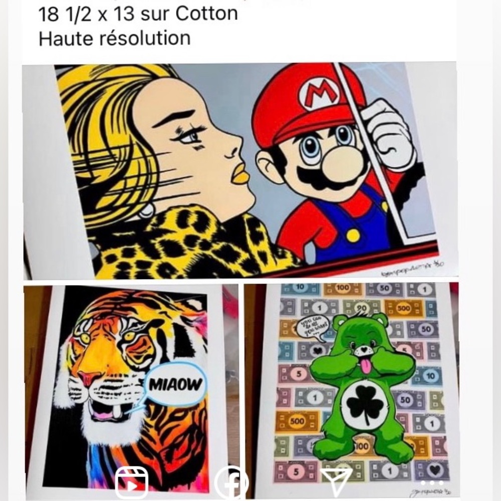 🌟GIFT IDEA🌟Various print***Mario Bros in the car carebears sweet Tiger